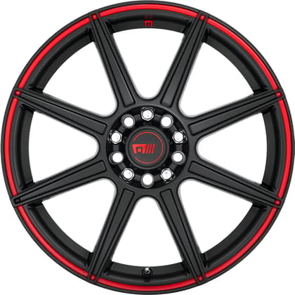 MR142 CS8 Satin Black Red Stripe