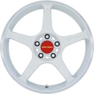 Motegi Racing MR159 Battle V Matsuri White Pearl W/Machined Lip Stripe 18"x10.5" 5/114.3 P25